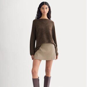 NWT Everlane Lush Cashmere Boatneck Sweater Sz S Raven